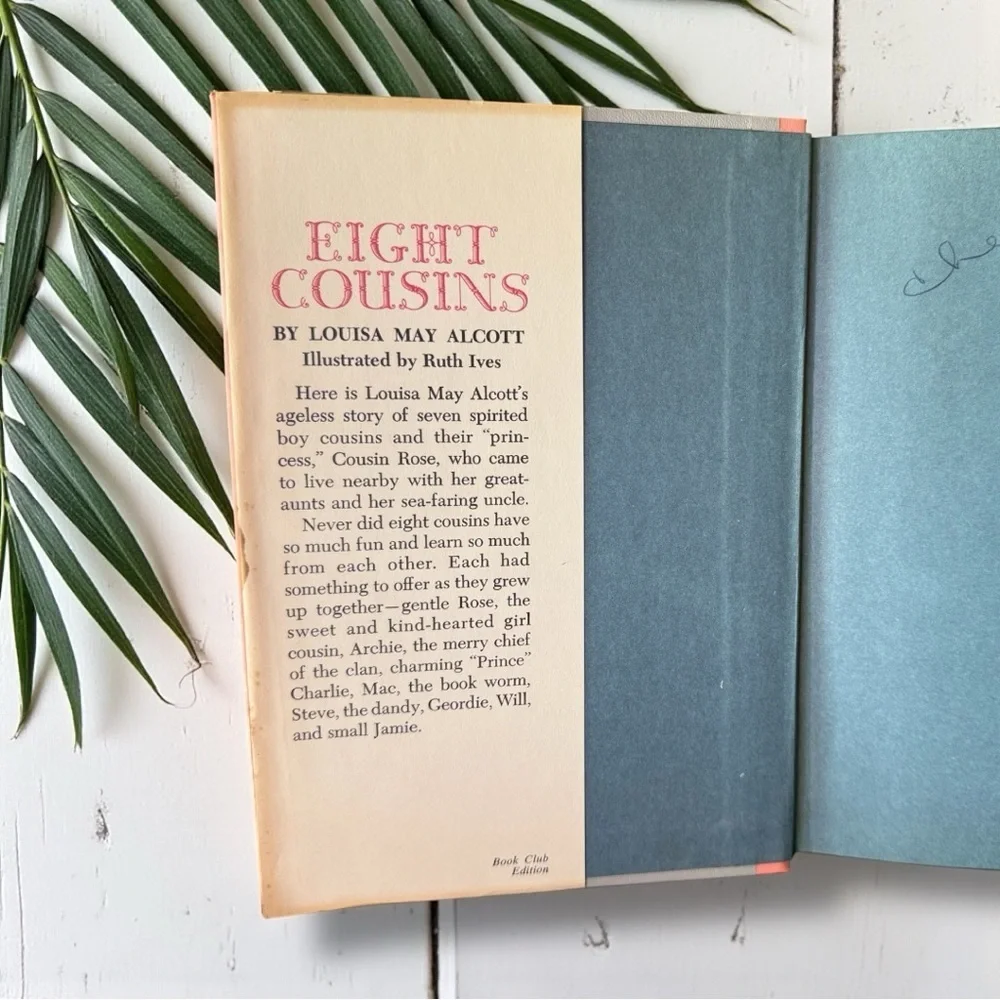 Eight Cousins by Louisa May Alcott Vintage Junior Deluxe Edition Hardcover 1958